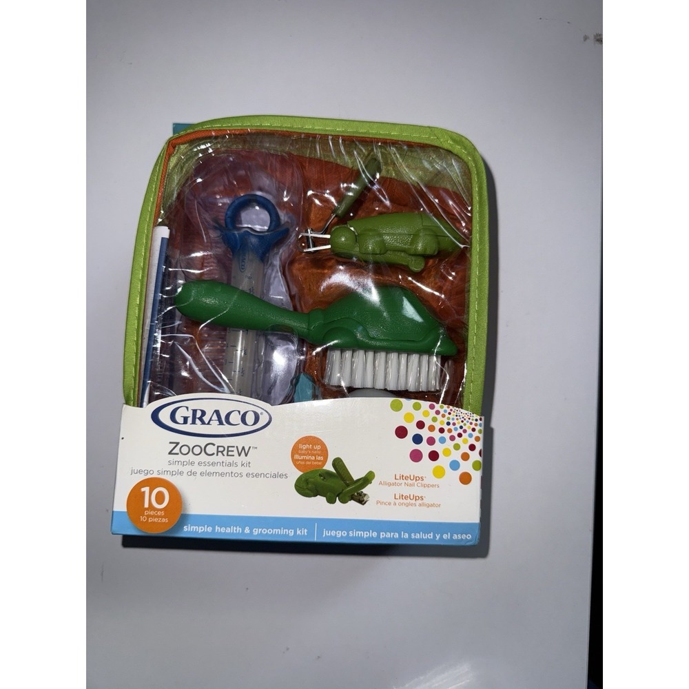 Graco ZooCrew Simple Essentials Kit,‎ a 10-piece baby health Grooming Kit Y